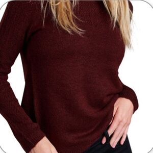Kuhl Sonata Pointelle Sweater SZ XL Cinnamon color